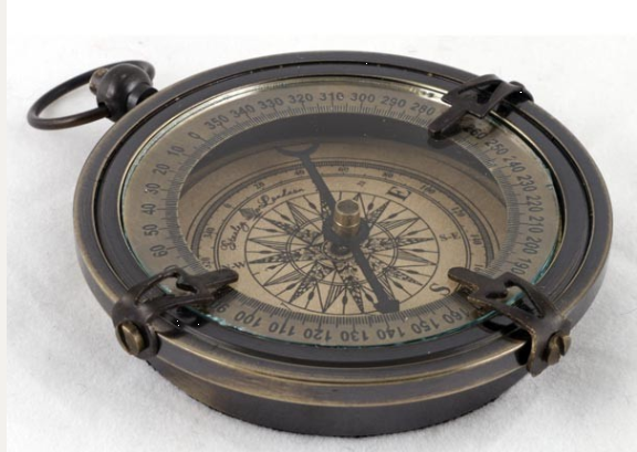 Repro Antique Finish Small Compass